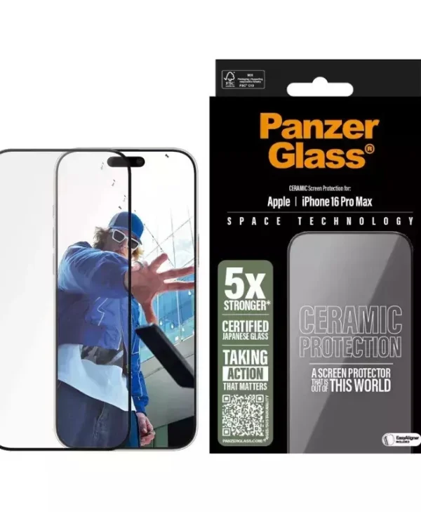 Panzerglass Ceramic Screen Protector Iphone 16 Pro Max 6.9" Ultra-wide Fit 2856