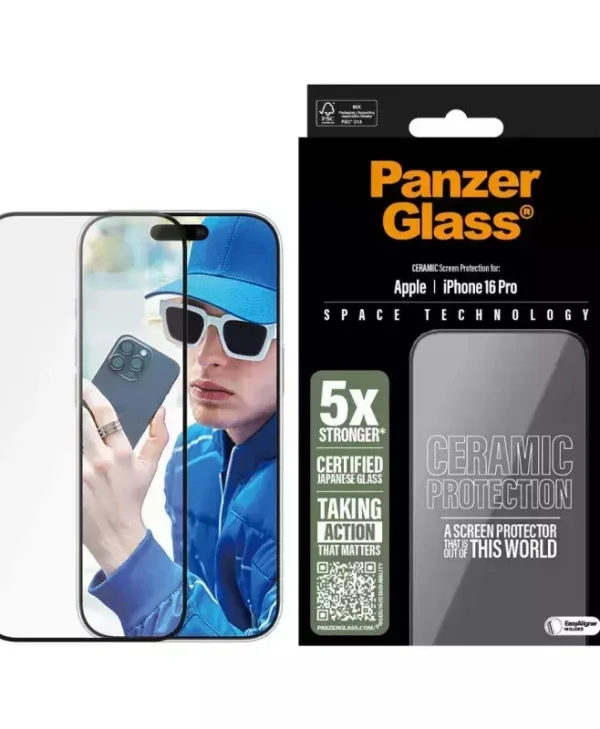Panzerglass Ceramic Screen Protector Iphone 16 Pro 6.3" Ultra-wide Fit 2854