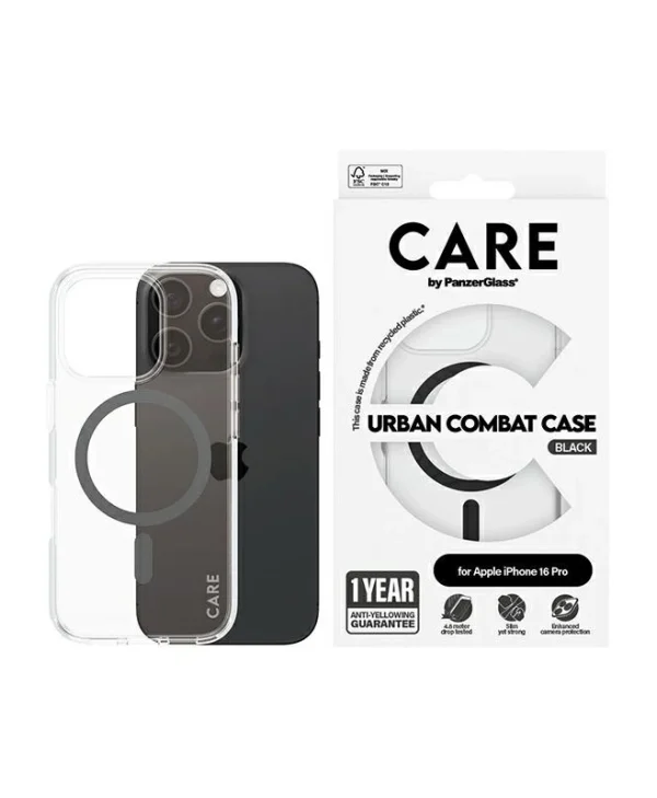 PanzerGlass Flagship Back Cover Πλαστικό 0.4mm Μαύρο (iPhone 16 Pro) 1346
