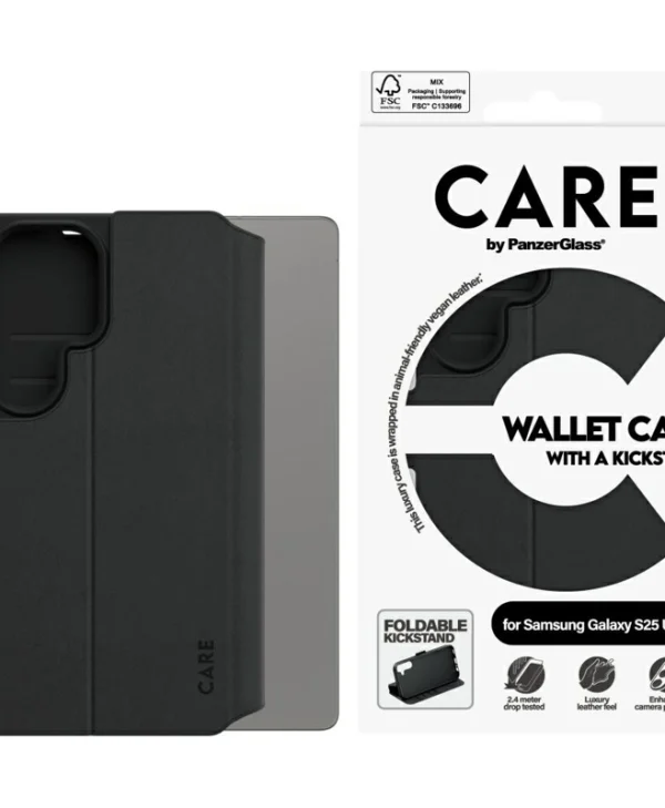 PanzerGlass Feature Wallet Tempered Glass Μαύρο (Galaxy S25 Ultra) CRRFEWLG38488