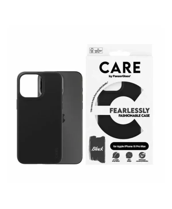 Case Apple Iphone 15 Pro Max Care By Panzerglass Fearlessly Fashionable Case 1432 Black 5715685005671