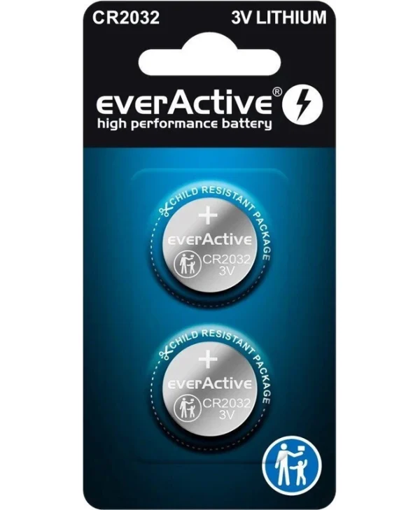 everActive Μπαταρίες Λιθίου Ρολογιών CR2032 2τμχ CR20322BL