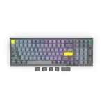 Endorfy Ασύρματο Gaming Μηχανικό Πληκτρολόγιο με Gateron Yellow διακόπτες και RGB φωτισμό (Αγγλικό US) Γκρι EY5A124 - Image 2