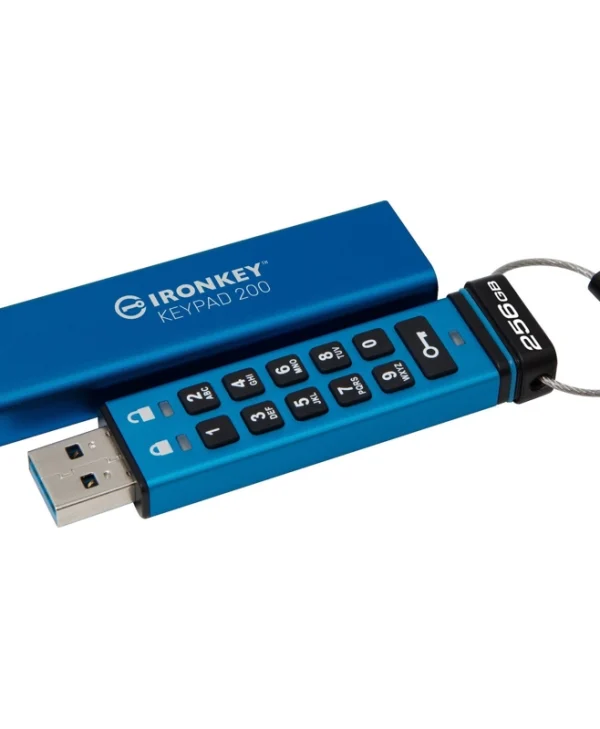 Kingston IronKey Keypad 200 256GB USB 3.2 Stick Μπλε IKKP200/256GB