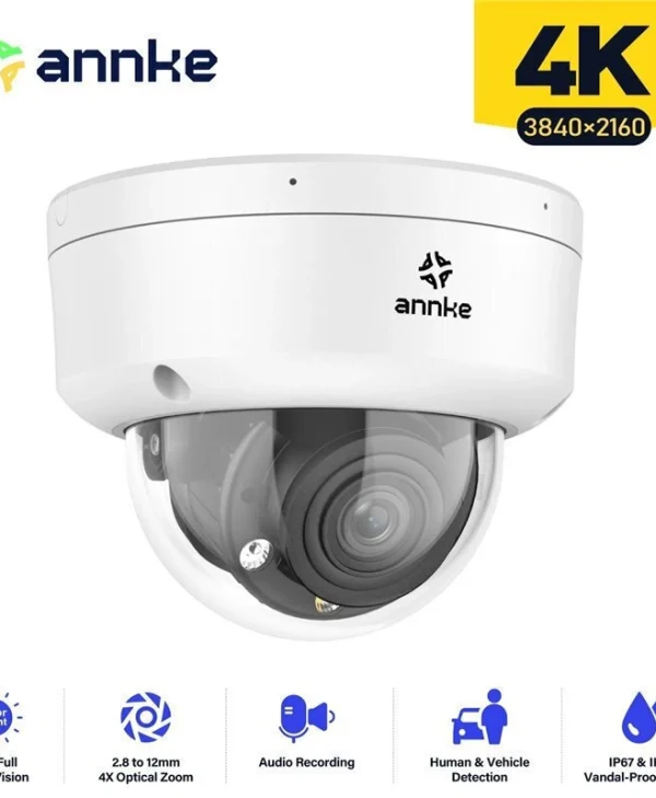 Annke I91DQ Κάμερα Παρακολούθησης Wi-Fi 4K Αδιάβροχη με Αμφίδρομη Επικοινωνία και Φακό 2.8-12mm ani9dq