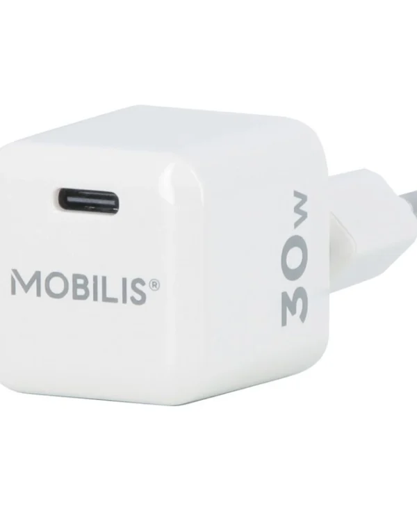 Mobilis Φορτιστής Χωρίς Καλώδιο GaN με Θύρα USB-C 30W Power Delivery Λευκός (Nano) 001383