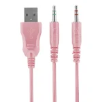 Deltaco PH85 Over Ear Gaming Headset με σύνδεση 2x3.5mm / USB Ροζ GAM-030-P - Image 4