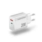 Esperanza Φορτιστής Χωρίς Καλώδιο με Θύρα USB-A και Θύρα USB-C 20W Power Delivery / Quick Charge 3.0 Λευκός (EZC105W) - Image 3