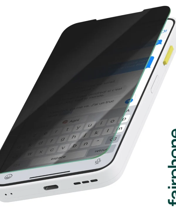 Fairphone Original Tempered Glass Fairphone 6 Xensation Anti-spy Unbreakable Transparent Black F6PRTC-1PF-WW1