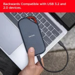 Sandisk Extreme Pro USB 4.0 Εξωτερικός SSD 2TB 2.5" Μαύρο SDSSDE82-2T00-G25 - Image 4