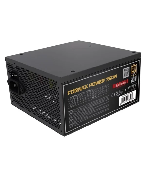 Gembird 750W Μαύρο Τροφοδοτικό Υπολογιστή Full Wired (CCC-PSUGOLD-750W)