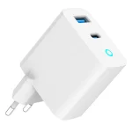 Gembird Φορτιστής Χωρίς Καλώδιο GaN με Θύρα USB-A και Θύρα USB-C 65W Power Delivery / Quick Charge 3.0 Λευκός (TA-UC-PDQC65L-W-01) - Image 5