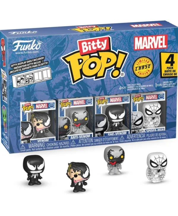 Funko Bitty Pop! Marvel: Spider-Man - Spider-Man - Venom, Anti-Venom, She-Venom, Spider-Man Chase 4τμχ 85703