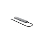 Manhattan USB-C Docking Station με HDMI 4K PD Ethernet Γκρι (190442) 190442 - Image 3