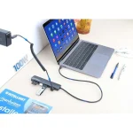 Manhattan USB-C Docking Station με HDMI 4K PD Ethernet Γκρι (190442) 190442 - Image 9