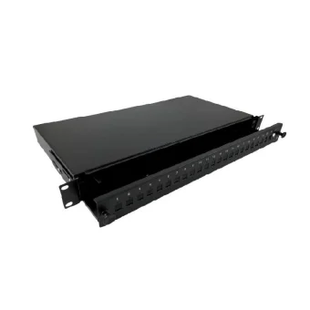 A-LAN Οπτικό Patch Panel για Rack 1U 19" 24 Θυρών Μαύρο