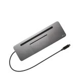 i-tec USB-C Docking Station με HDMI/DisplayPort 4K PD Ethernet και σύνδεση 3 Οθονών Γκρι (C31FLATPRO100) C31FLATPRO100 - Image 3