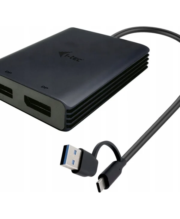 i-tec USB-A / USB-C Docking Station με DisplayPort 4K και σύνδεση 2 Οθονών Μαύρο (CADUAL4KDP) CADUAL4KDP