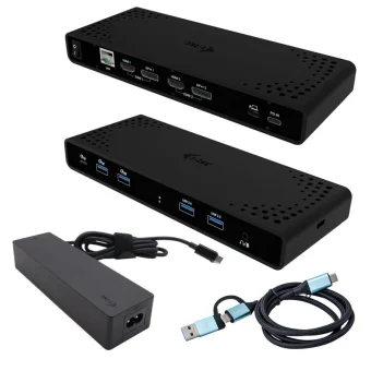 i-tec USB-C Docking Station με HDMI/DisplayPort 4K PD Ethernet και σύνδεση 2 Οθονών Μαύρο (CADUA4KDOCKPDB100) CADUA4KDOCKPDB100