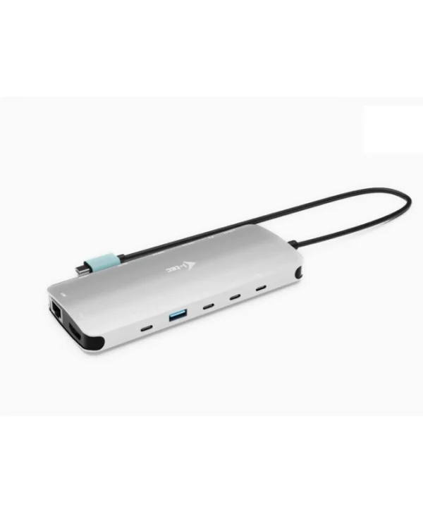 i-tec USB-C Docking Station με HDMI 4K PD Ethernet και σύνδεση 2 Οθονών Ασημί (C31NANOTRIPLEDOCKPD) C31NANOTRIPLEDOCKPD
