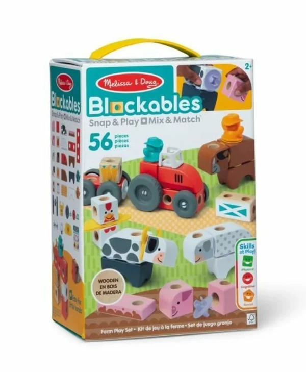 Melissa & Doug Τουβλάκια Blockables για 2+ ετών Ετών 56τμχ