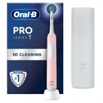 Oral-B Pro1 Ηλεκτρική Οδοντόβουρτσα με Αισθητήρα Πίεσης και Θήκη Ταξιδίου Ροζ