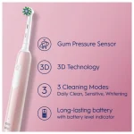 Oral-B Pro1 Ηλεκτρική Οδοντόβουρτσα με Αισθητήρα Πίεσης και Θήκη Ταξιδίου Ροζ - Image 5