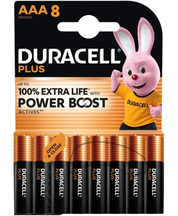 Duracell Plus Αλκαλικές Μπαταρίες AAA 1.5V 8τμχ