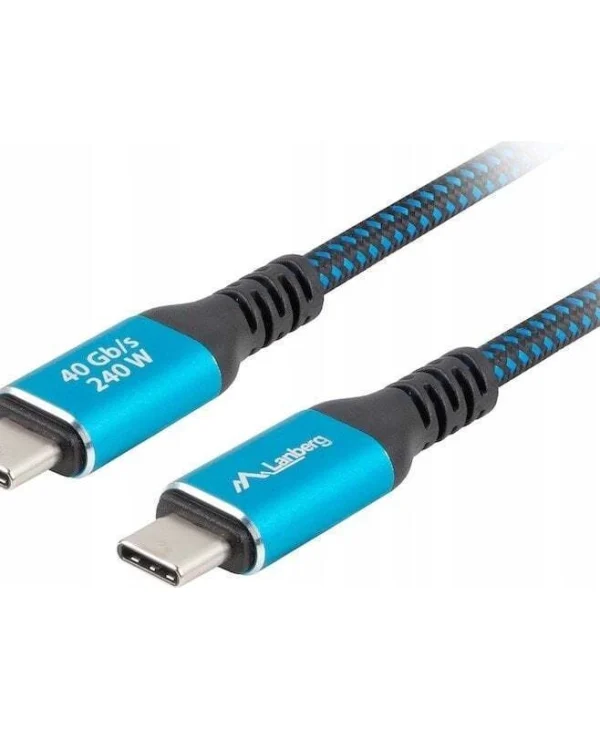 Lanberg USB 2.0 Cable USB-C male - USB-C 240W Μαύρο 1.5m