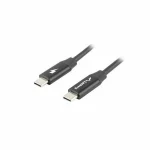 Lanberg USB 2.0 Cable USB-C male - USB-C 60W Μαύρο 0.5m (CA-CMCM-40CU-0005-BK) CA-CMCM-40CU-0005-BK