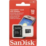 Sandisk microSDHC 32GB Class 4 Default Speed με αντάπτορα - Image 3