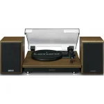 Lenco LS-100WD Wood LS-100WD Πικάπ με Belt Drive, Προενίσχυση και Ενσωματωμένα Ηχεία Καφέ