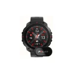 Polar Grit X2 Pro + Heart Rate Belt Stainless Steel 49mm Αδιάβροχο Smartwatch με Παλμογράφο (S/L Black Silicone Strap)