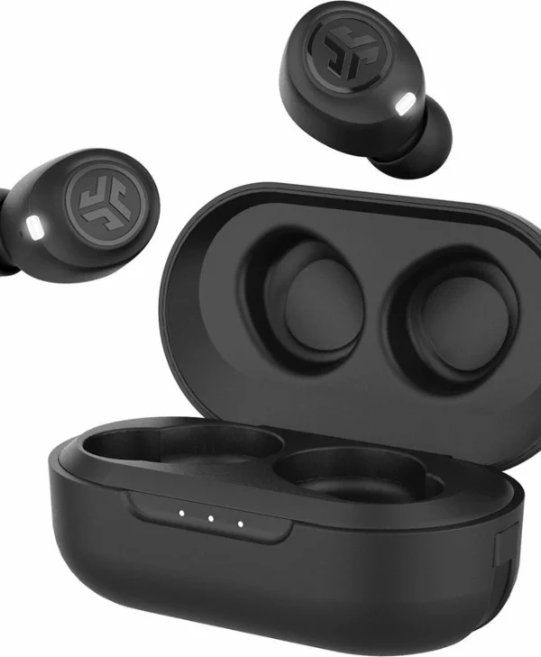 Jlab JBuds Air Bluetooth Handsfree Ακουστικά με Αντοχή στον Ιδρώτα και Θήκη Φόρτισης Μαύρα