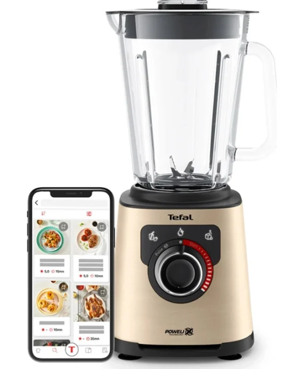 Tefal PerfectMix+ Μπλέντερ για Smoothies με Γυάλινη Κανάτα 2lt 1200W Χρυσό