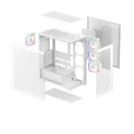 Deepcool CG580 4F V2 Gaming Midi Tower Κουτί Υπολογιστή με Πλαϊνό Παράθυρο και ARGB Φωτισμό Λευκό - Image 4