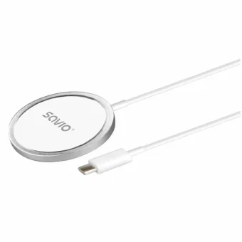 Savio Ασύρματος Φορτιστής (Qi Pad) 15W Λευκός (LA-11) LA-11
