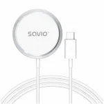 Savio Ασύρματος Φορτιστής (Qi Pad) 15W Λευκός (LA-11) LA-11 - Image 3