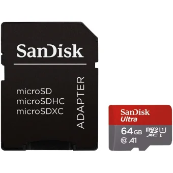 Sandisk Ultra Flash Memory Card Microsdxc To Sd Adapter Included 64 Gb