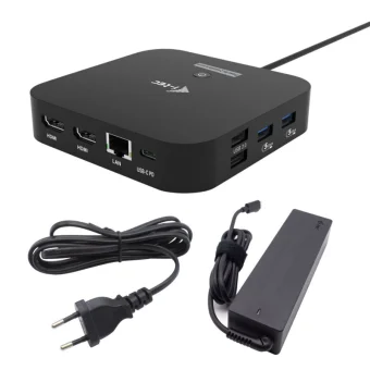 i-tec USB-C Docking Station με HDMI 4K PD Ethernet και σύνδεση 2 Οθονών Μαύρο (C31DUALHDMIDPD100) C31DUALHDMIDPD100