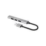 Manhattan USB 3.0 Hub 4 Θυρών με σύνδεση USB-A Ασημί