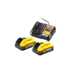 Dewalt Σετ 2 Μπαταριών Εργαλείου 18V Χωρητικότητας 5Ah με Φορτιστή PowerStack - Image 2