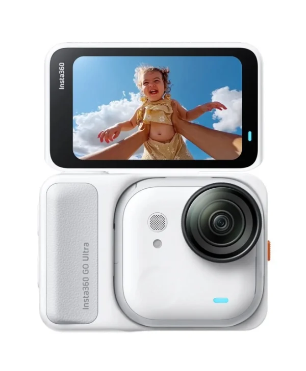 Insta360 GO Ultra Action Camera 4K Ultra HD Υποβρύχια Standard Bundle με Οθόνη Αφής 2.5" και Wi-Fi Arctic White