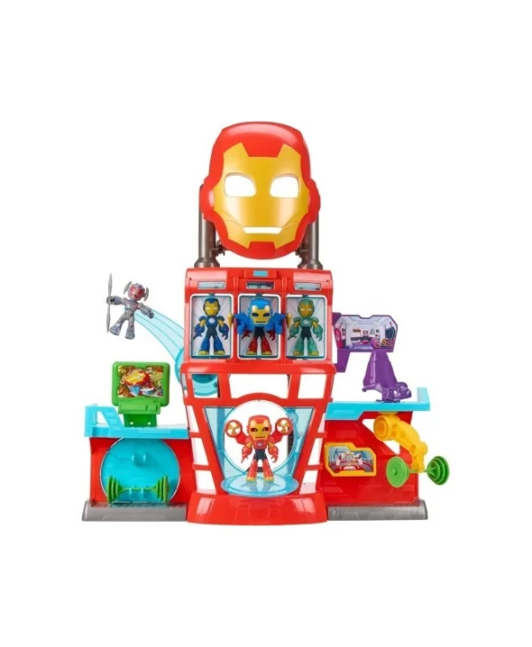 Φιγούρα Δράσης Hasbro Marvel Iron Man And His Awesome Friends με Ήχους Iron Quarters Playset για 3+ ετών Ετών 7.6εκ.