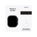 Apple Watch Ultra 3 Titanium 49mm Αδιάβροχο με eSIM και Παλμογράφο (Black Titanium Case with Black/Charcoal Trail Loop - S/M) - Image 5