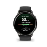 Garmin Venu 4 Stainless Steel 45mm Αδιάβροχο Smartwatch με Παλμογράφο (Slate with Black) - Image 3