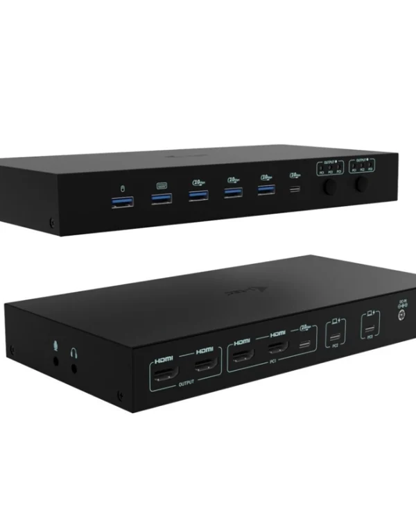 i-tec KVM Dock PRO 3 Dock / USB-C Docking Station με 4K PD Ethernet Μαύρο