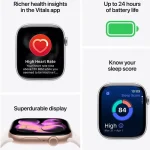 Apple Watch Series 11 Cellular Titanium 46mm Αδιάβροχο με eSIM και Παλμογράφο (Gold Titanium Case with Light Blush Sport Band - M/L) - Image 4