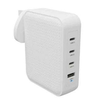 Hyper Φορτιστής Χωρίς Καλώδιο με Θύρα USB-A και 3 Θύρες USB-C Λευκός (HJ1001WHWWGL) HJ1001WHWWGL
