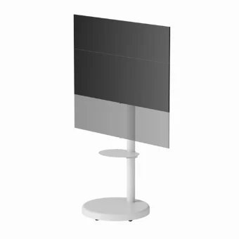 Gembird TVS-86TR-01-W Βάση Τηλεόρασης Δαπέδου έως 86" και 50kg Λευκό TVS-86TR-01-W